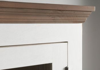 Vitrine Mango 97x45x190 weiß lackiert TOULOUSE #101
