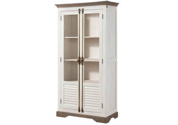 Vitrine Mango 97x45x190 weiß lackiert TOULOUSE #101