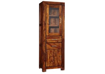 Vitrine Sheesham 60x40x180 life honey lackiert METRO LIFE #106