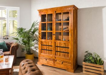 OXFORD Vitrine Akazie 134x50x196 - Verschiedene Farben