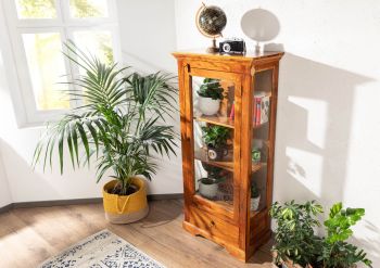Vitrine Akazie 72x40x155 honig  lackiert OXFORD #0527