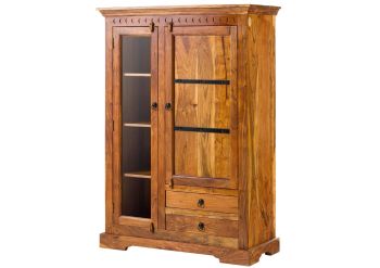 Vitrine Akazie 110x45x155 honig  lackiert OXFORD #0425