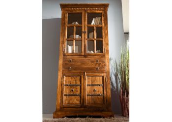 Vitrine Akazie 95x50x195 honig  lackiert OXFORD #0452