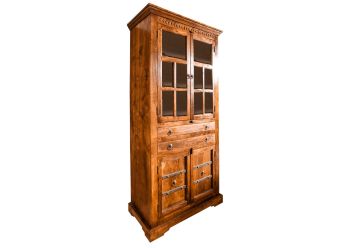 Vitrine Akazie 95x50x195 honig  lackiert OXFORD #0452