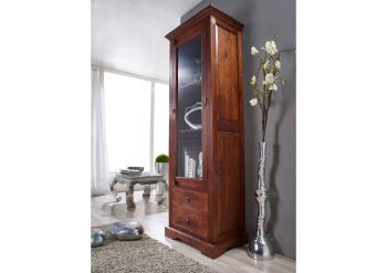 Vitrine Akazie 65x44x191 nougat lackiert OXFORD #432