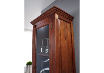 Vitrine Akazie 65x44x191 nougat lackiert OXFORD #432