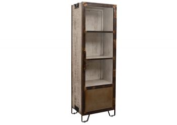 Vitrine Mango 60x40x180 braun lackiert HEAVY INDUSTRY #240