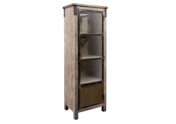 Vitrine Mango 60x40x180 braun lackiert HEAVY INDUSTRY #242