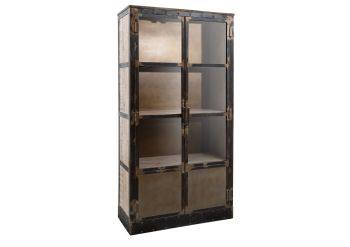 Vitrine Mango 92x40x185 braun lackiert HEAVY INDUSTRY #243