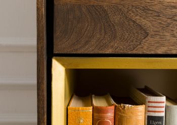 Highboard Mango 45x45x175 braun geölt CHICAGO #110