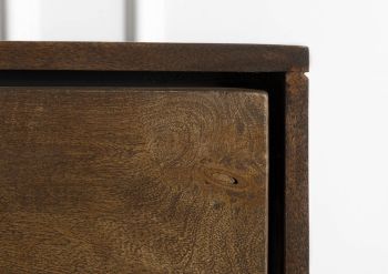 Highboard Mango 45x45x175 braun geölt CHICAGO #110