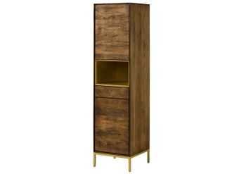 Highboard Mango 45x45x175 braun geölt CHICAGO #110