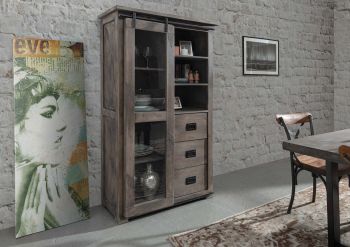 Vitrine im Shabby Vintage Massivmoebel24 | kaufen Look