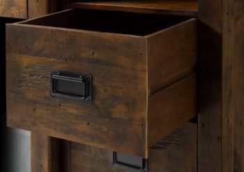 Vitrine Mango 100x45x175 braun lackiert RAILWAY #426