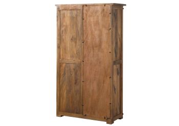 Vitrine Mango / Altholz 100x45x175 natur lackiert RAILWAY LUX #125