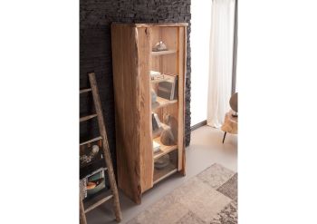 Vitrine Akazie 81x45x204 natur lackiert PURE ACACIA #107