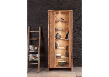 Vitrine Akazie 81x45x204 natur lackiert PURE ACACIA #107