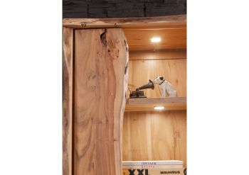 Vitrine Akazie 81x45x204 natur lackiert PURE ACACIA #107