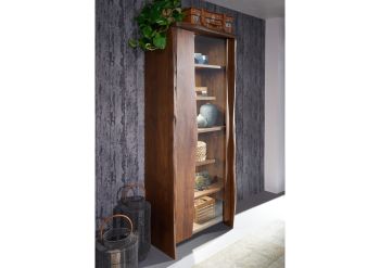 Vitrine Akazie 81x45x204 braun lackiert PURE ACACIA #207
