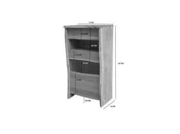 Vitrine Akazie 71x45x147 braun lackiert PURE ACACIA #210