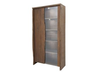 Vitrine Akazie 105x45x204 braun lackiert PURE ACACIA #811