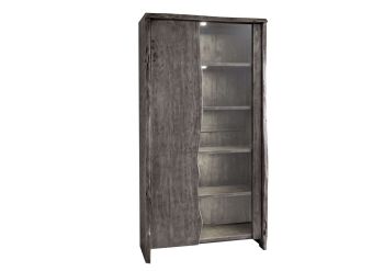 Vitrine Akazie 105x45x204 grau lackiert PURE ACACIA #911