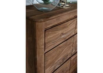 Kommode Sheesham 100x37x111 smoked cherry gebeizt TORONTO #138