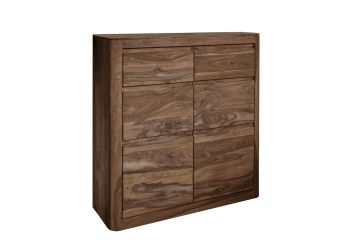 Kommode Sheesham 100x37x111 smoked cherry gebeizt TORONTO #138