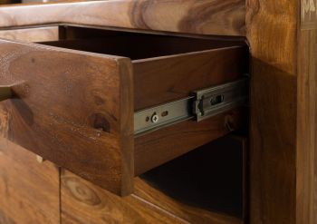 Kommode Sheesham 100x45x80 dunkelbraun lackiert ANCONA #215