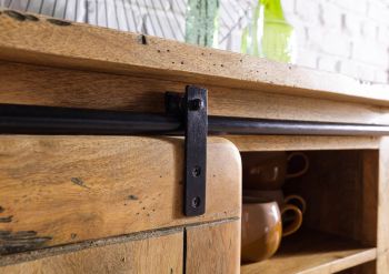 Highboard Mango 90x45x100 natur lackiert RAILWAY #1005