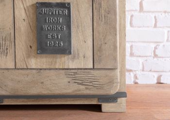 Highboard Mango 90x45x100 whitewash lackiert RAILWAY #3005