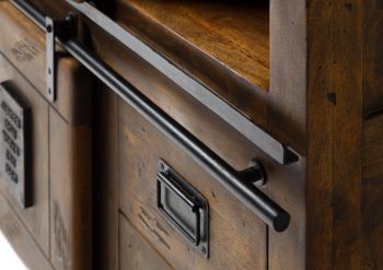 Highboard Mango 90x45x100 braun lackiert RAILWAY #4005
