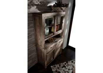 Buffet Sheesham 110x45x190 grau geölt NATURE GREY #64