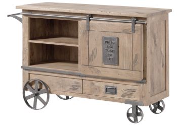 Serviertisch Mango 120x45x85 whitewash lackiert RAILWAY #397