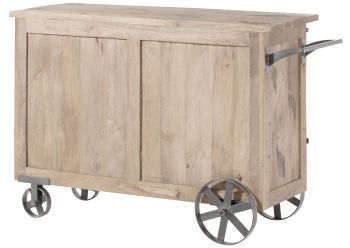 Serviertisch Mango 120x45x85 whitewash lackiert RAILWAY #397