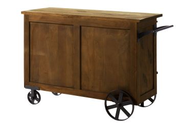 Serviertisch Mango 120x45x85 braun lackiert RAILWAY #497
