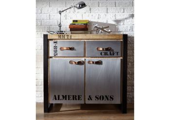 Sideboard Mango 90x40x85 natur bedruckt FACTORY #131