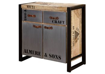 Sideboard Mango 90x40x85 natur bedruckt FACTORY #131