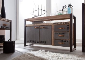 FACTORY Sideboard #143 Eisen u. Mangoholz