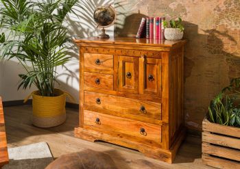 OXFORD Kommode Akazie 87x50x87 - Verschiedene Farben