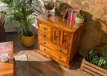 Kommode Akazie 87x50x87 honig  lackiert OXFORD #0446