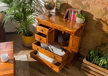 Kommode Akazie 87x50x87 honig  lackiert OXFORD #0446