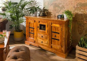 OXFORD Kommode Akazie 130x50x85 - Verschiedene Farben