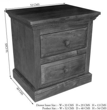 Nachttisch Akazie 52x40x54 honig  lackiert OXFORD #0905