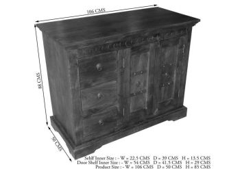 Kommode Akazie 106x50x85 nougat lackiert OXFORD #408