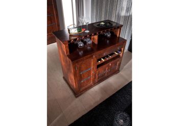 Bar Akazie 140x66x125 nougat lackiert OXFORD #903