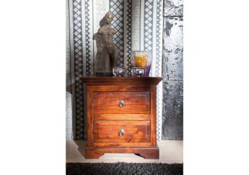 Nachttisch Akazie 52x40x54 nougat lackiert OXFORD #905