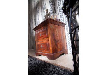 Nachttisch Akazie 52x40x54 nougat lackiert OXFORD #905