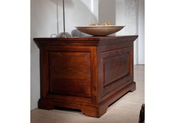 Truhe Akazie 85x50x50 nougat lackiert OXFORD #906