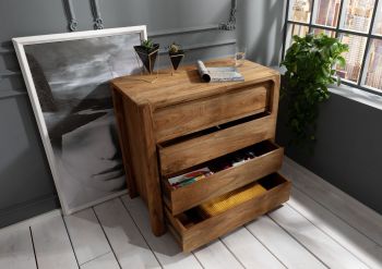 Kommode Sheesham 96x50x90 braun geölt BUENO #1004